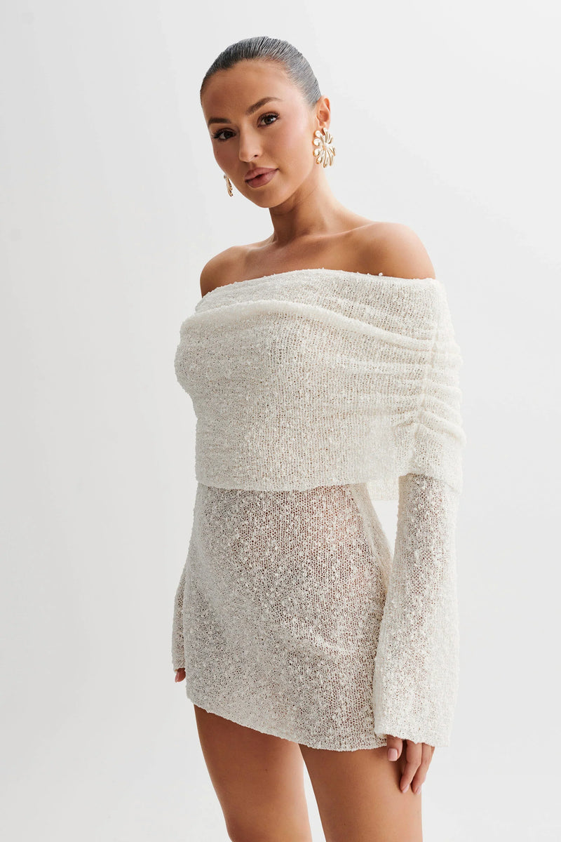 CLEO MINI DRESS - IVORY